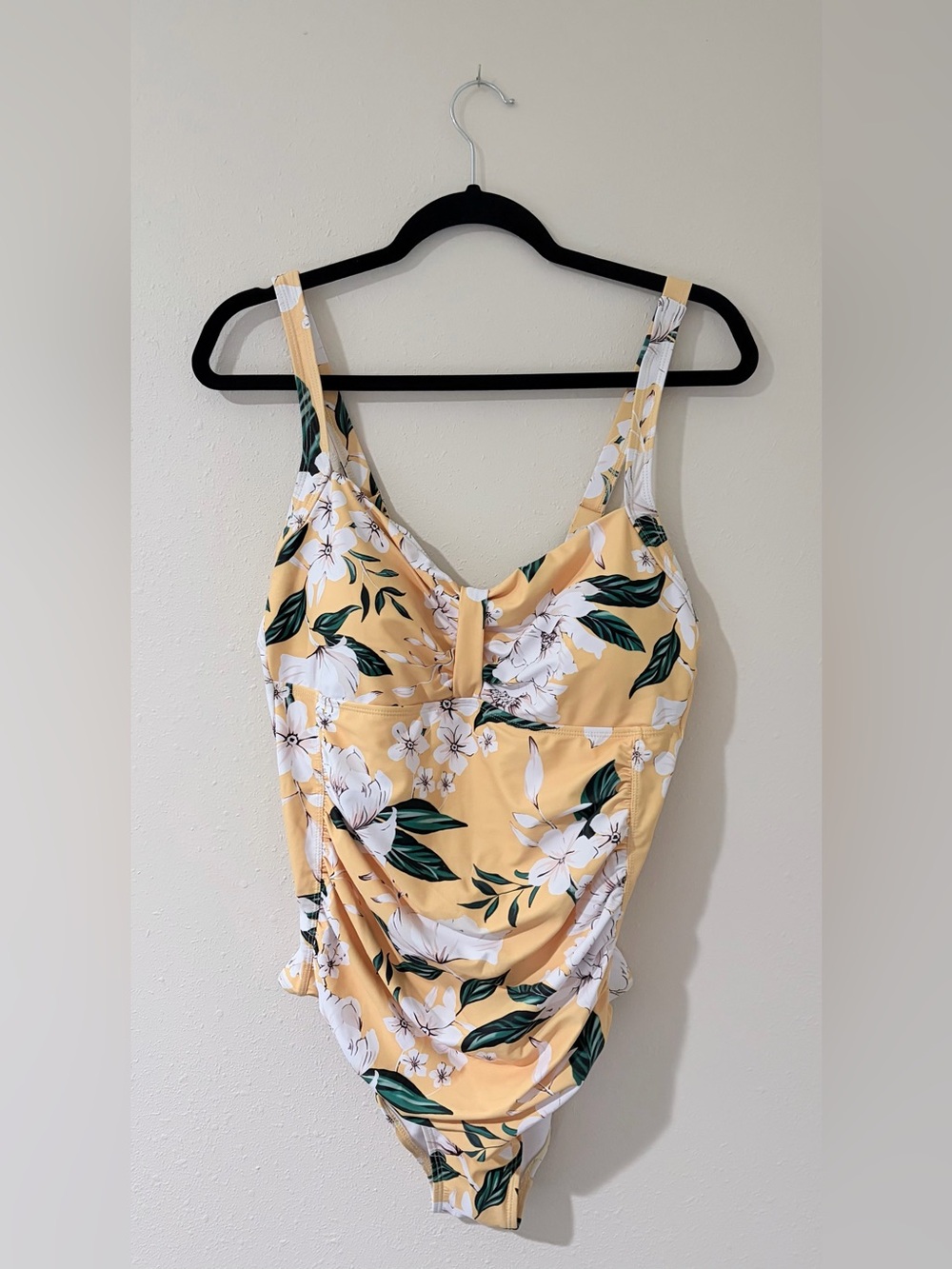 Floral Yellow One-Piece Swimsuit